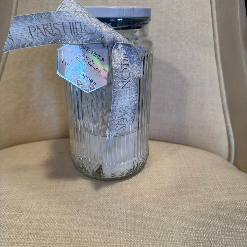 Paris Hilton Silver Ribbon Glass Holder